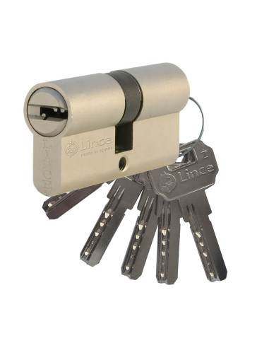 Verin de securite multipoint serie c2, came courte, 40+32mm, nickel 9c234032n lince