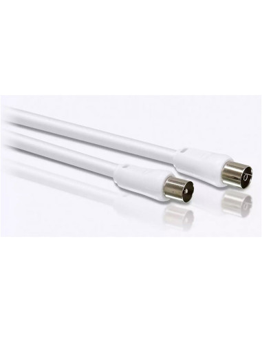 Câble d'antenne tv coaxial type pal swv2516w/10 philips