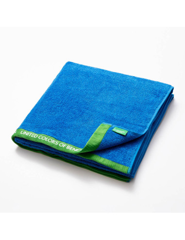 Serviette de plage 160x90cm 450g/m² bleu benetton