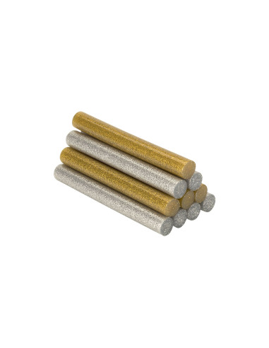 Barres de colle decoration et hobby ø12x95mm paillettes or+argent 430206 salki