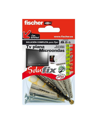 Kit de fixation tv plat/micro-ondes 502690 solufix fischer