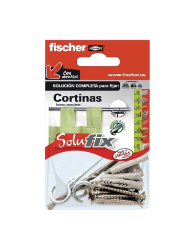 Kit de fixation rideaux 502687 solufix fischer