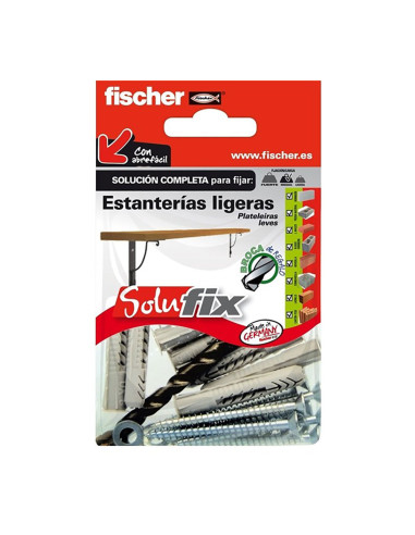 Kit de fixation pour étagères légères 502685 solufix fischer