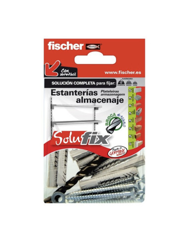 Kit de fixation étagères de rangement 502684 solufix fischer
