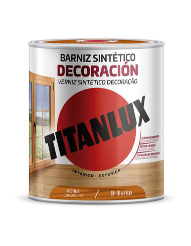 Vernis synthétique chêne décoration brillante 750ml titanlux m10100234