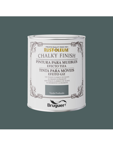Rust-oleum fini crayeux vert foncé meubles 0,750ll 5733890 bruguer
