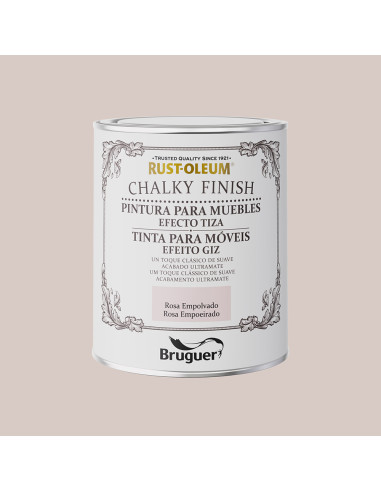 Rust-oleum fini crayeux rose poudré meubles 0,750l 5733891 bruguer.