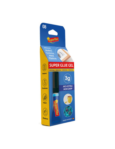 Adhésif gel instantané, blister 3g 2408 supertite
