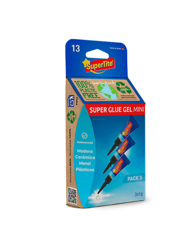 Adhésif gel instantané, blister 3x1g 2513 supertite