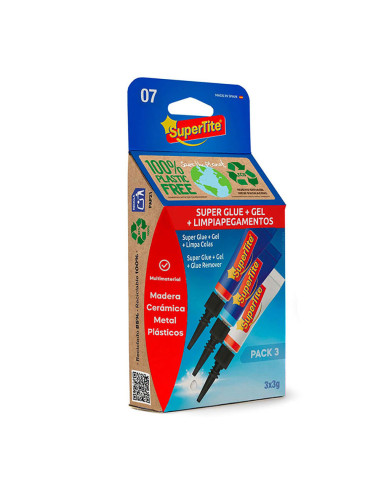 Kit instantané+gel+nettoyant, blist3x3g 2507 supertite