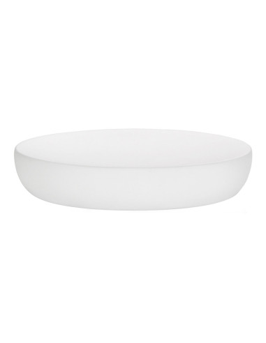 Porte-savon polyresine blanc mat 13,5x9x2,5cm andrea house