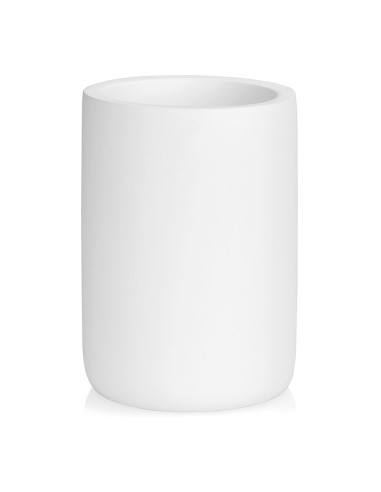 Andrea house polyresine blanc mat porte brosse a dents ø7x10cm
