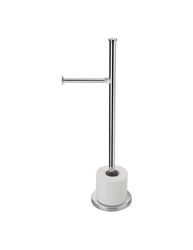 Porte rouleau de bain chrome ø14x55cm andrea house
