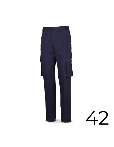 pantalon stretch 98% coton 2% elasthanne 240g. bleu marine taille 42 588pbsam/42 marca