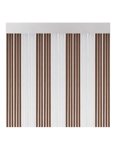Rideau de porte modele "lisbonne" couleur verre marron 90x210cm m63185 acudam