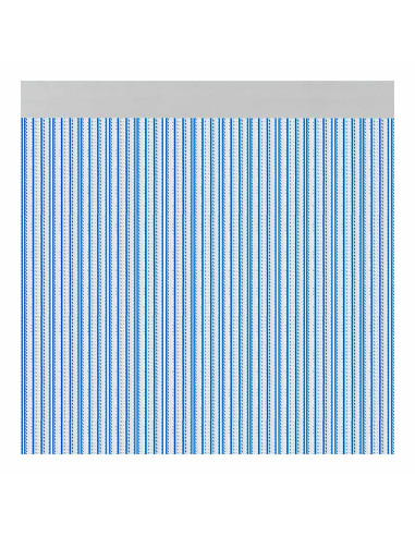 Rideau de porte modele "brescia" couleur bleu 90x210cm m63169 acudam