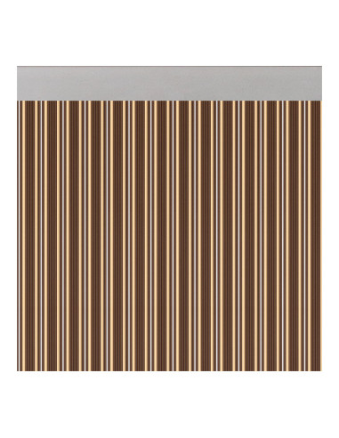 Rideau de porte modele "ferrara" opaque marron-ivoire couleur 90x210cm m63122 acudam