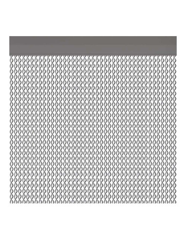 Rideau de porte modele "cadaques" couleur argent 90x210cm m63125 acudam