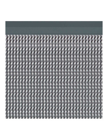 Rideau de porte modele "manacor" couleur argent 90x210cm m63577 acudam