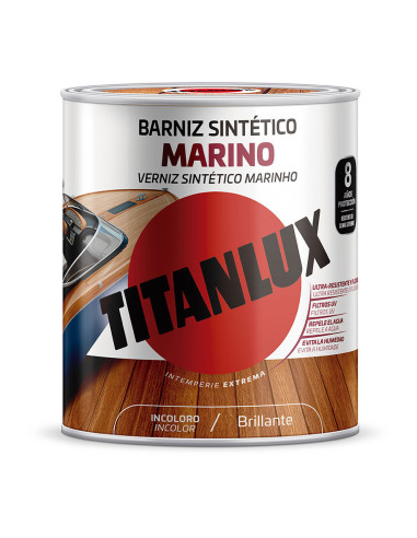 Vernis synthetique marin brillant incolore 4l titanlux m13100004