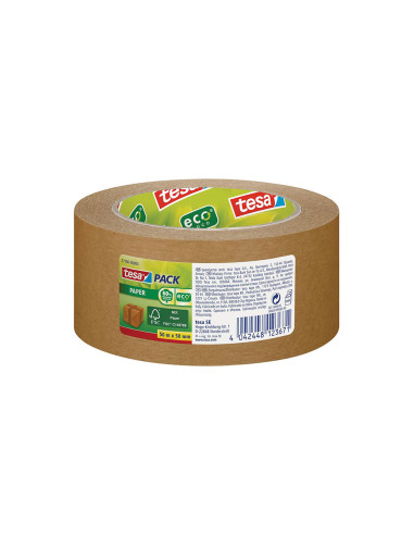 Ruban d'emballage en papier ecologique extra fort 50m x 50mm tesa
