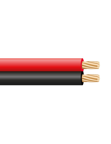 Cable parallel 2x0,75mm rouge et noir 48v lshz 100m