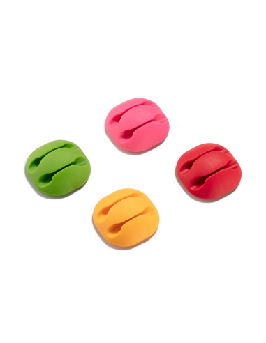 Clip double adhésif pour câbles assortis inofix couleurs / modèles assortis