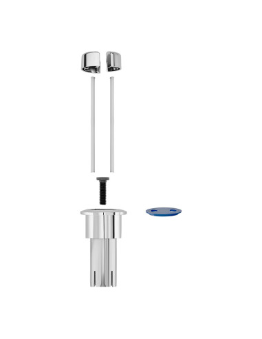 Kit g bouton-poussoir double long avec mecanisme de decharge d1d ah0002000r roca