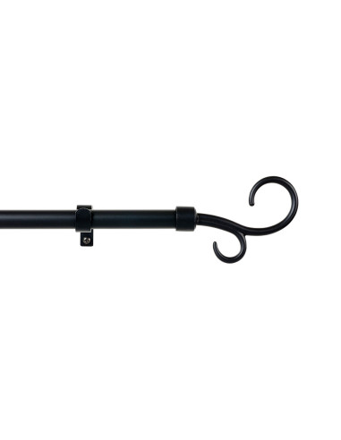 Kit metal 19mm double support noir 160-300cm cintacor
