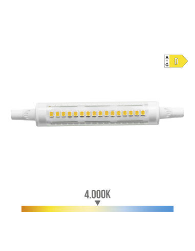 Ampoule led lineaire 118mm r7s 9w 1100lm 4000k lumière du jour ø1.5x11.8cm edm