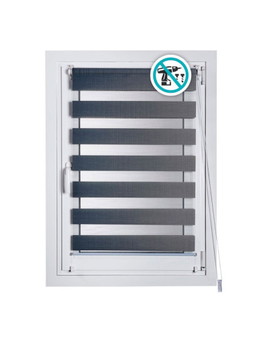 Store clip&fix night&day argent 150x180cm
