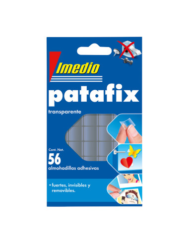 Patafix pad adhésif transparent amovible 56 unit. 7001471 imedio