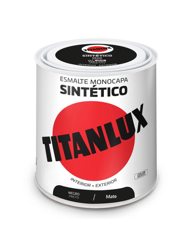 Émail synthétique motte noir monocouche 250ml titanlux 5809005