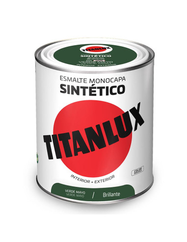 Laque synthetique monocouche brillante vert mai 750ml titanlux 5808982