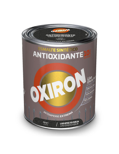 Émail synthétique métallique antioxydant oxiron lisse noir effet forge 250ml titan 5809096
