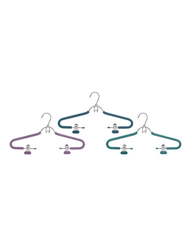 Cintre en mousse chrome avec 2 pinces mondex.