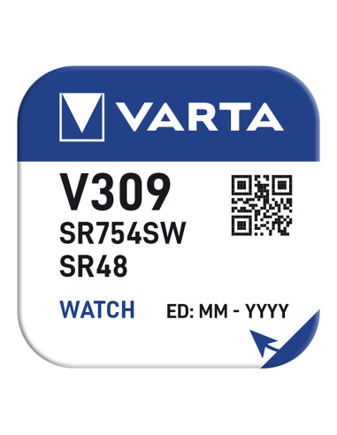 Pile bouton sr4b - v309 varta 73mah (blister 1 unit.) ø7,9x5,4mm