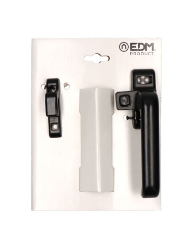 Blister à fermeture par pression 6801 droit aluminium noir edm