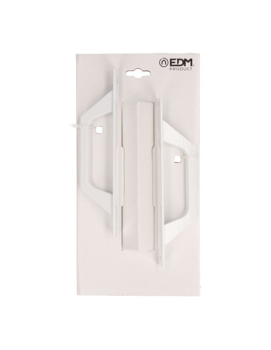 Blister poignée plaque droite 6804 aluminium blanc edm