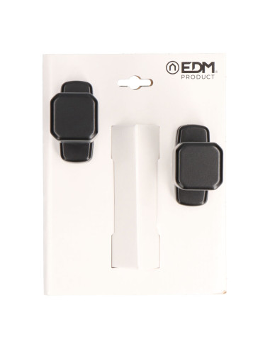 Bouton recuperable blister 6807 aluminium noir edm