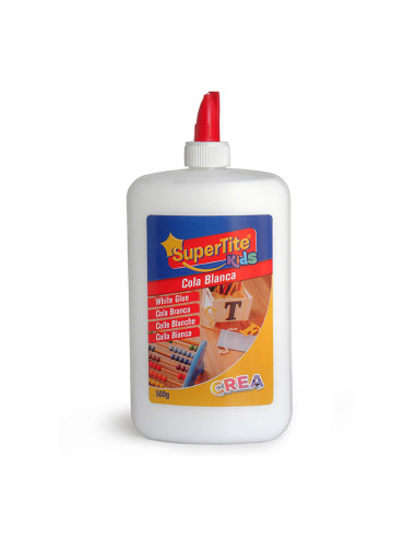 Colle blanche scolaire pot 500g a2797 supertite