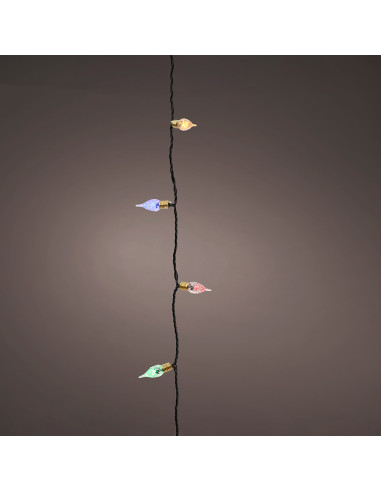 Guirlande led multicolore vintage 8 fonctions effet scintillant pour intérieur 1790cm 493276