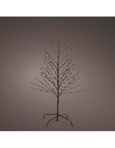 Sapin de noël à led noir avec lumières blanches chaudes. 493459