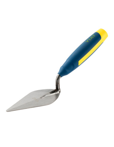 Truelle en feuille d'olivier soudée, en plaque d'acier traitée avec manche ergonomique bi-matière pour un plus grand confort ...