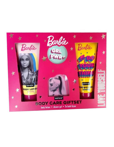 Barbie set de bain 4 pièces gel150ml+lait 150ml+2 bombes de bain