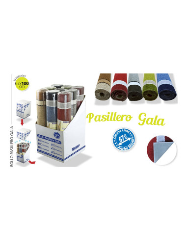 Paillasson en rouleau pour couloir gala 100x67cm couleurs assorties hidalgo