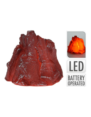 Lumière décorative effet pierre volcanique 12x11cm