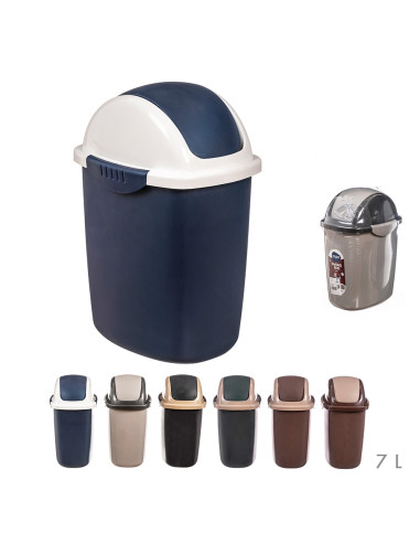 Poubelle ovale de 7 litres couleurs assorties balette