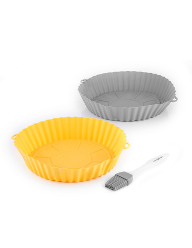 Paniers en silicone avec pinceau pour friteuses à air v0103786 innovagoods