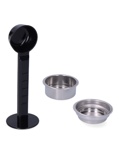 Ensemble cuillère/compacteur + filtre 1 tasse + filtre 2 tasses pour cafetière 07707 edm